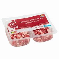 03-VRS-CB-04C 03-VRS-CB-04C - Carrefour - Gezouten Spekblokjes - 2x100 Gram